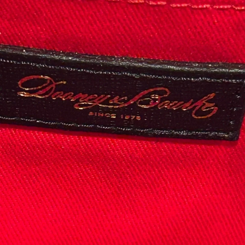 Dooney & Bourke Carrington Pouch, Black Red, Buffalo Check, Tassel, LOGO, Box